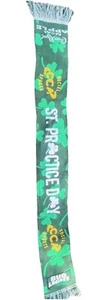 St. Patrick's Day Scarf Green Fringed BUD LIGHT & Crown Royal Regal APPLE - EUC - Picture 1 of 7
