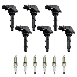 For Mercedes-Benz C300 2008-2012 6PCS Ignition Coil & Spark Plug Replacement Kit - Picture 1 of 14
