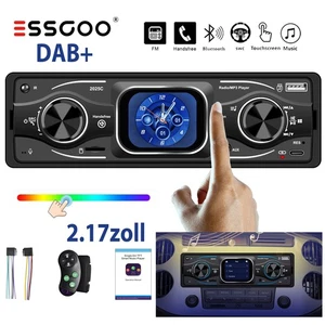 1DIN DAB+ Autoradio Freisprecheinrichtung Bluetooth 6.0 USB AUX-IN AM 7Farbe MP3 - Bild 1 von 16
