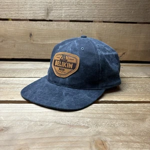 Belkin Bier Leder Patch blau Outdoor Strapback Trucker Mütze Cap - Bild 1 von 8