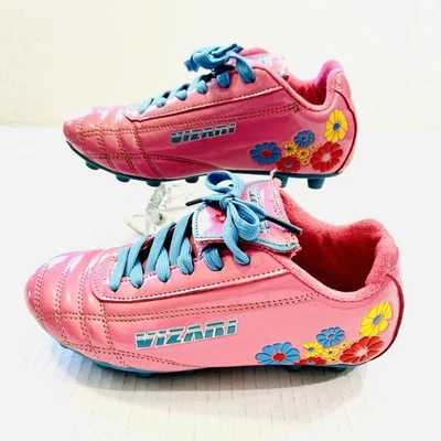 Botines de fútbol rosa floral para niños pequeños talla 9C Vizari niños niñas Foto 1 de 4