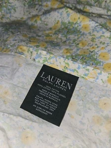 Ralph Lauren Yellow Petite Floral Queen Flat Sheet 90x102 - Bild 1 von 3