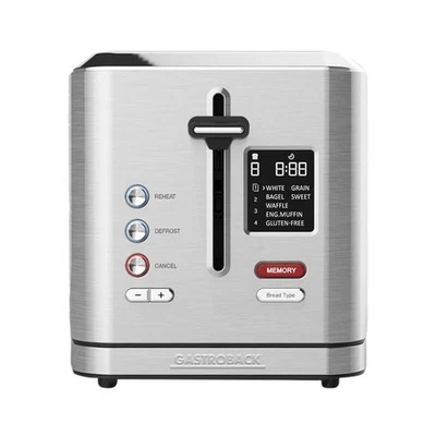 Gastroback 42395 Design Digital 2S 2 Schlitz-Toaster Brötchenaufsatz 950 Watt  - Bild 1 von 4