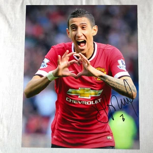 Signed ANGEL DI MARIA Manchester United Huge 15" x 12" w/COA Argentina PSG - Picture 1 of 2