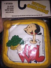 Vintage Popeye Olive Pot Holder 1981 King Features Syndicate Inc Hong Kong made