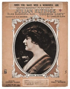 Julian Eltinge "COUSIN LUCY" Female Impersonator 1916 Broadway Play Sheet Music - Picture 1 of 3