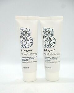 Lot/2 Briogeo Scalp Revival Charcoal Coconut Oil Micro-Exfoliating Shampoo ~ 
