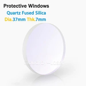 Lente de cuarzo 1064nm 37x7 mm ventana protectora sílice fundida para láser de fibra 1 pieza - Imagen 1 de 6