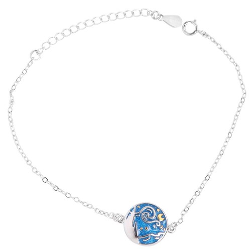 Bracciale Cielo Miss Madre Cristallo Catena Mano San Valentino