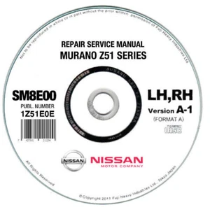 Nissan Murano Z51 (2008-2014) manuale officina su Cd - Foto 1 di 7