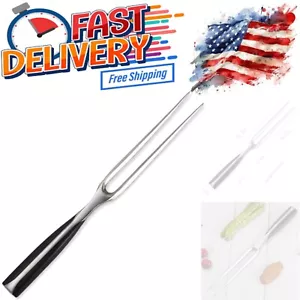 Ergonomic 12.2-Inch Carving Fork with Brushed Finish - Perfect for Meat - Picture 1 of 8