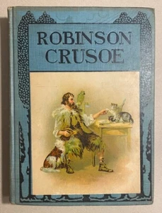 Daniel Defoe ""ROBINSON CRUSOE"", C. 1920 ILLUSTRIERT HC, Farb-CHROMOLITHOGRAPHIEN - Bild 1 von 3