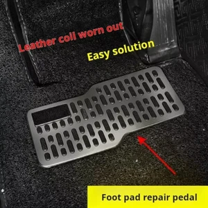Car Foot Rest Pedal Plate Non-slip Stainless Steel Pad Mat Accessories Universal - Foto 1 di 11