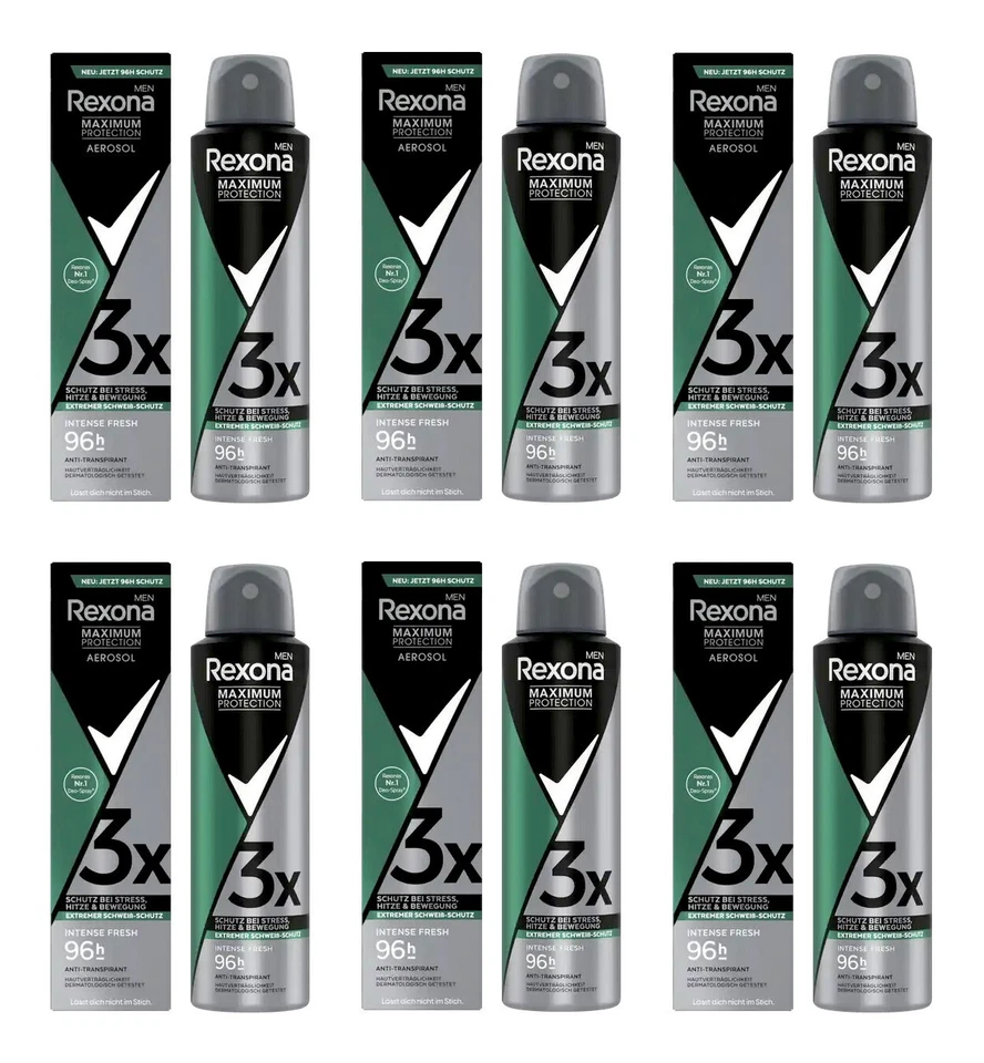 Rexona Men Extremer Schweiß-Schutz Intense Fresh Deo Spray , 6x150ml EA452611