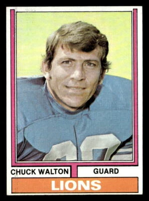 Chuck Walton 1974 Topps Card #249 Detroit Lions EX-NM - Image 1 of 2