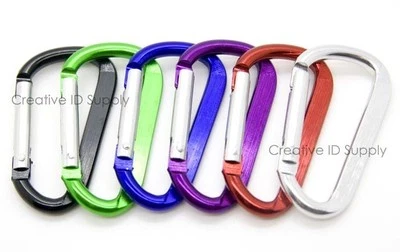 LOTE DE 12 PIEZAS ALUMINIO ANILLO D LLAVERO MOSQUETÓN RESORTE CINTURÓN CLIP TAMAÑO 2.25" Foto 1 de 3