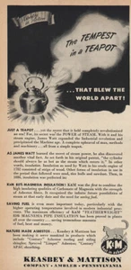 1945 Keasbey & Mattison: Tempest In a Teapot Vintage Print Ad - Picture 1 of 1