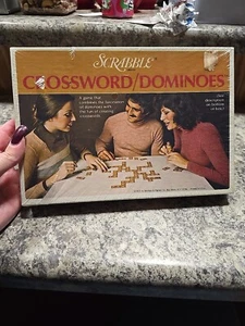 Scrabble Crossword/Dominoes VTG 1975 Edition By Selchow & Righter, 2-4  Players - Picture 1 of 2