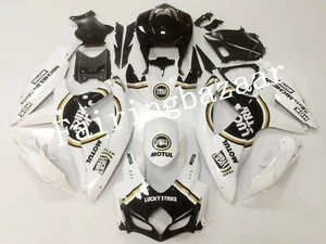 Kit de carenado por inyección ABS apto para 08-10 GSXR600 GSXR750 Lucky Strike blanco negro - Imagen 1 de 8