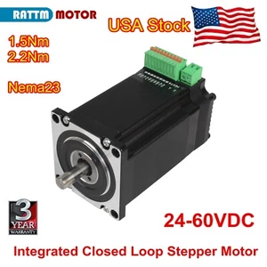 【EE. UU.】Nema23 Controlador de motor paso a paso de circuito cerrado integrado 1.5N.m 2.2N.m 24-60V DC - Imagen 1 de 12