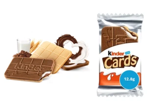 Kinder Cards Cocoa & Milk Wafer Chocolate Biscuits 12.8g Pack of 4,8,12,16,24,32 - Picture 1 of 17