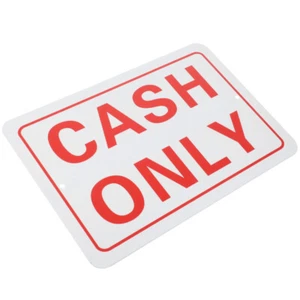 Cash Only Sign No Credit Sign Cash Payment Sign for Business Retail Store UK - Picture 1 of 12