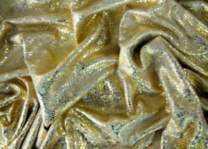 Folia jersey gad hologram tkanina błyszcząca elastyczna złoto 15,98 euro/m