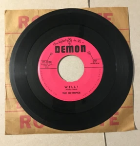 THE OLYMPICS - Western Movies and WELL! 45 RPM VINYL DEMON FF-1508 - Picture 1 of 3