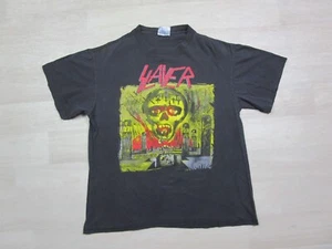 Camicia Vintage 1990 Slayer Seasons in the Abyss Tour Taglia (L) Rock Thrash Metal - Foto 1 di 11