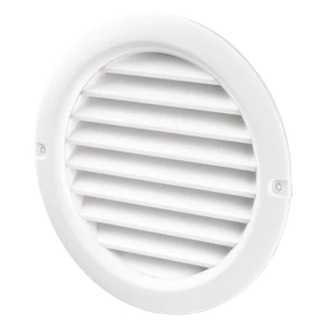 Lüftungsgitter rund PVC 125mm weiß Insektenschutz Abluftgitter Wandgitter Zuluft - Bild 1 von 2