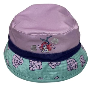 Disney Ariel Little Mermaid Bucket Hat Girls Kids Purple Blue Princess Gift Cap - Picture 1 of 12