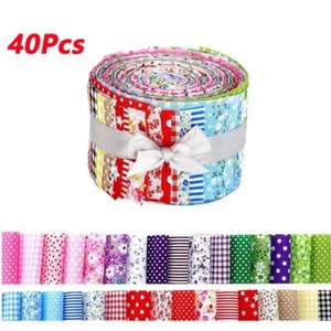 40Pcs Jelly Rolls Strips Colorful Printed Sewing Fabric DIY Patchwork 6.5x25CM - Picture 1 of 12