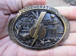 De colección COALINGA Hebilla de Cinturón 1991 Cogeneración Central Eléctrica Salinas Calif RARO EN MUY BUEN ESTADO+ - Imagen 1 de 4