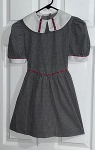 Vintage USA Arlene Airess rot schwarz weiß Hahnentritt Gr. 8 Kleid Mädchen - Bild 1 von 6