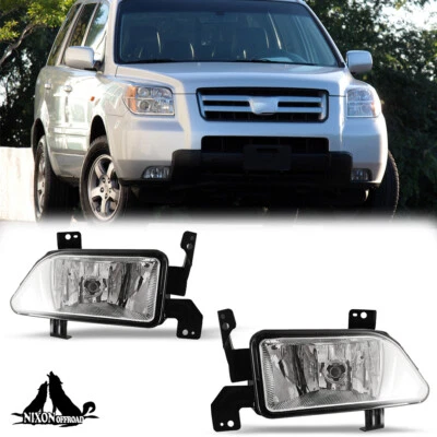 For 2006-2008 Honda Pilot Fog Lights Front Bumper Driving Lamps Clear Lens Pair Foto 1 de 4