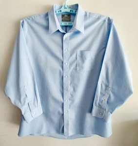 Camicia elegante STAFFORD uomo 18 36 blu chiaro con bottoni manica lunga - Foto 1 di 8