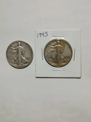 1929-S San Francisco Mint + 1943 silver half doller Silver Walking Liberty Half - Image 1 of 2