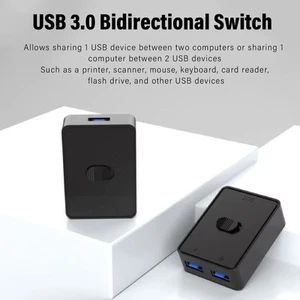 USB 3.0 Switch 2 In 1 Out Or 1 In 2 Out Bidirectional USB Switch Selector USB FY - Picture 1 of 24