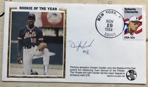 1984 DWIGHT GOODEN AUTOGRAPHED RENATA GALASSO POSTMARKED CACHET COVER - Picture 1 of 2