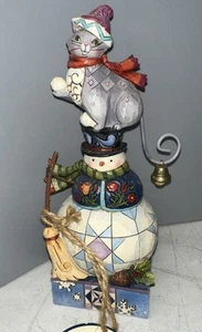 Jim Shore Katze Schneemann Winter's Whimsy Figur 4017423 Heartland Creek 2009 - Bild 1 von 5