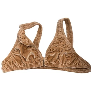 Skims Velvet Stretch Plunge Honey Triangle Bra New with tags Size Small - Picture 1 of 4