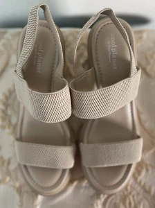 Steve Madden Cool Planet Stem Lug Sole Chunky Platform Crème Women’s 10 Sandals - Picture 1 of 8
