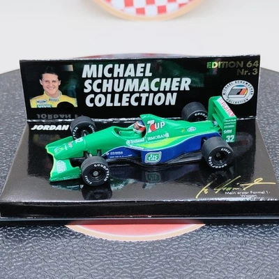 MINICHAMPS 1/64 Michael Schumacher Jordan 7 UP F1 1991 MSC641103 Green - Image 1 of 4