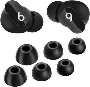 Wymienne nauszniki do Beats Studio Buds / Fit Pro / Studio Buds +, czarne - Zdjęcie 1 z 7