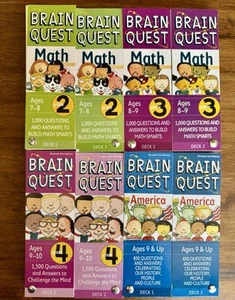 8 Deck Lot Brain Quest AMERICA Questions Answers Cards USA History Grades 2 3 4 - Picture 1 of 6