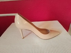 ONE LEFT SHOE Gianvito Rossi Pump In Patent Leather Women Nude Size 36 NEW - Picture 1 of 4