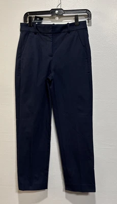 J. Calça Crew Kallie perna reta tornozelo azul feminina 2P Petite Career Offic - Imagem 1 de 4