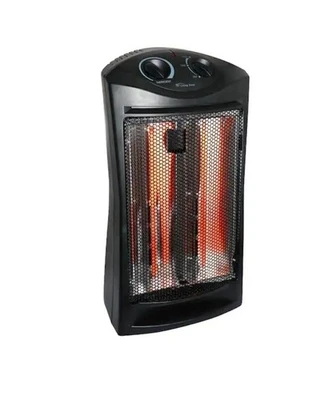 Living zone 1500-Watt Black Tower Quartz Infrared Space Heater Thermostat - Image 1 of 4