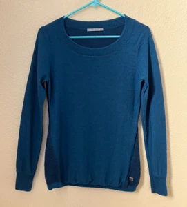 Smartwool Merino Wool Pullover Sweater Top Women's Small Long Sleeve Teal Blue - Picture 1 of 8