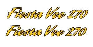 Fiesta Vee 270 Rinker Decal sticker 36" x 5" Boat Logo emblem 2 color OE BLK GL - Foto 1 di 1